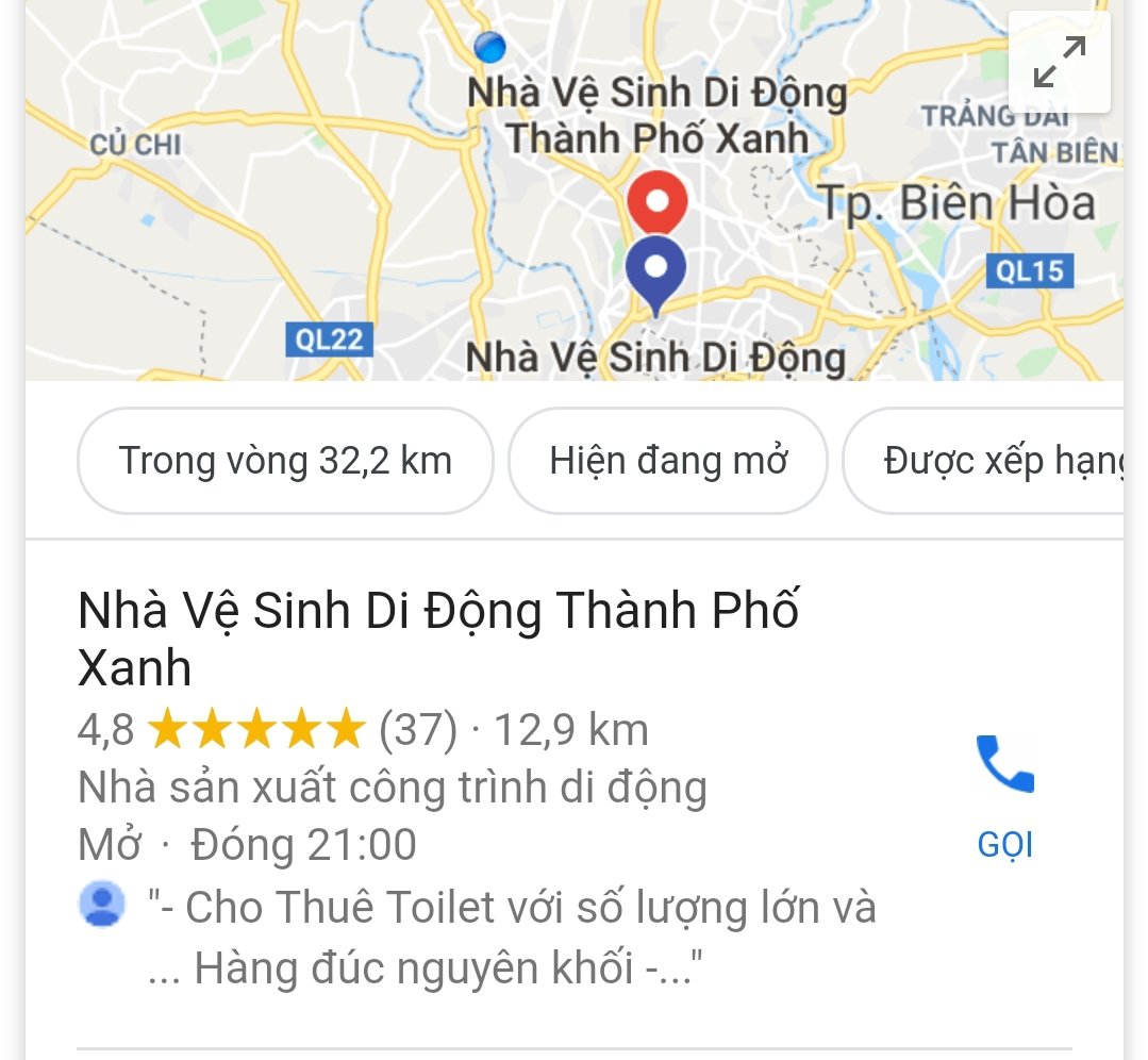 Nhà Vệ Sinh Di Động Thành Phố Xanh - Google Maps